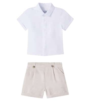 Baby linen shirt and shorts set | Tartine et Chocolat