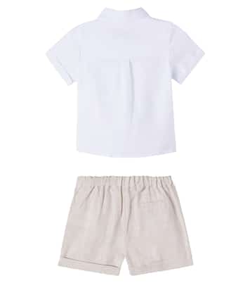 Baby linen shirt and shorts set | Tartine et Chocolat