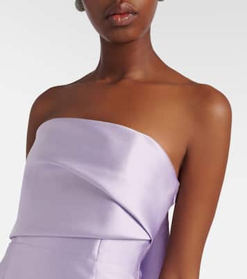 Kiki caped satin corset cocktail dress | Solace London