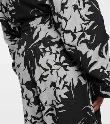 Floral pleated cotton jersey sweatpants | Dries Van Noten