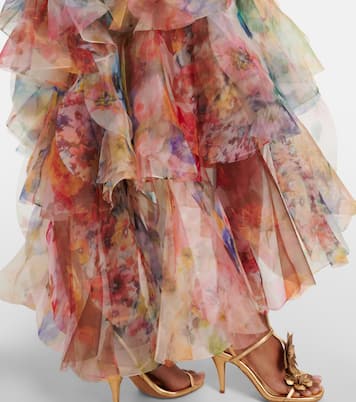 Luna floral ruffled midi dress | Zimmermann
