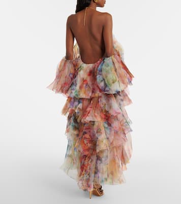 Luna floral ruffled midi dress | Zimmermann