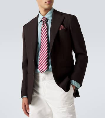 Striped silk jacquard tie | Charvet