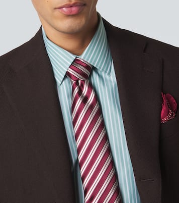 Striped silk jacquard tie | Charvet