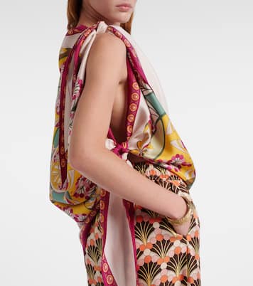 Top Florette Placée aus Seiden-Twill | La DoubleJ