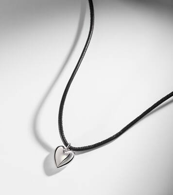 Puffy Heart silver-plated pendant necklace | Jennifer Fisher