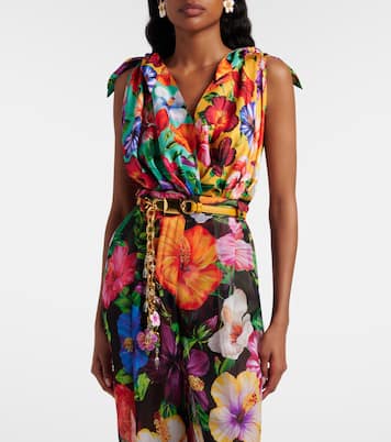 Floral silk-blend playsuit | Dolce&Gabbana