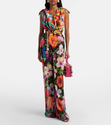 Floral silk-blend playsuit | Dolce&Gabbana