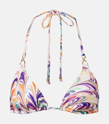 Leoni printed triangle bikini top | Alexandra Miro