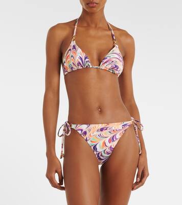 Leoni printed triangle bikini top | Alexandra Miro