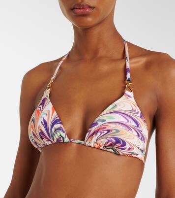 Leoni printed triangle bikini top | Alexandra Miro