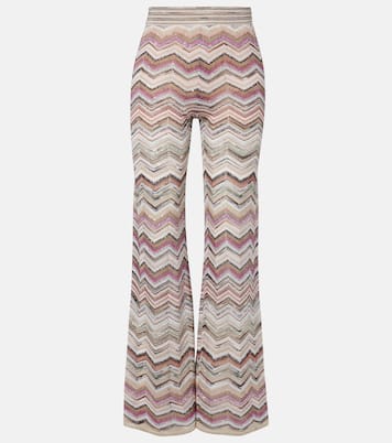 Zigzag lamé wide-leg pants | Missoni