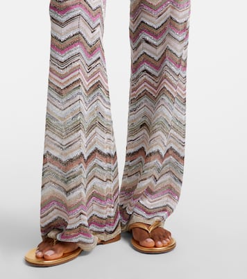 Zigzag lamé wide-leg pants | Missoni