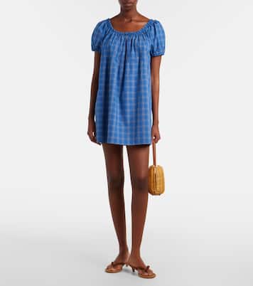 Costa plaid cotton minidress | Faithfull