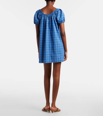 Costa plaid cotton minidress | Faithfull