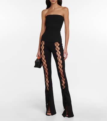 Schlaghose aus Baumwoll-Jersey | David Koma