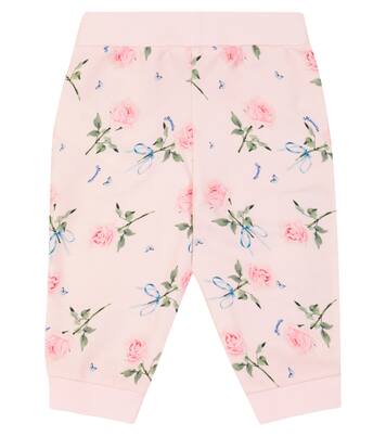 Baby floral cotton-blend sweatpants | Monnalisa