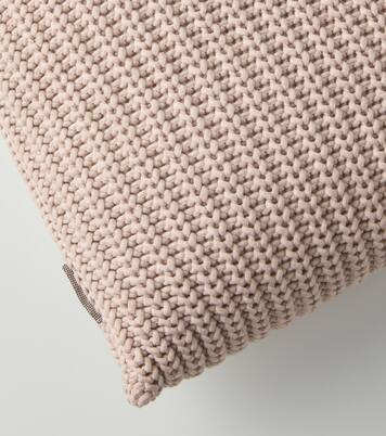 Cotton-blend knit cushion | Brunello Cucinelli