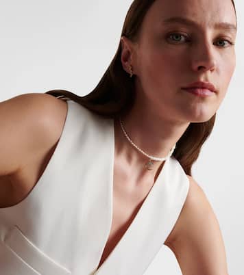 Half Moon 14kt gold choker with diamonds | Sydney Evan