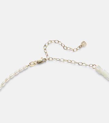Half Moon 14kt gold choker with diamonds | Sydney Evan