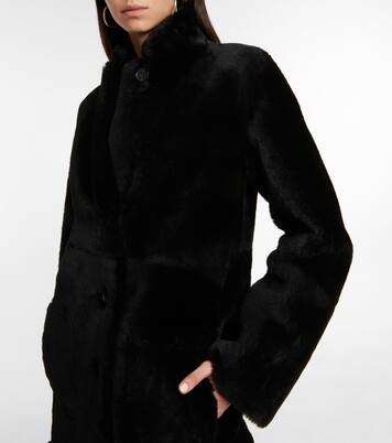 Britanny reversible leather and shearling coat | Joseph