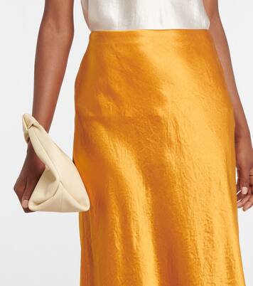High-Rise-Slipskirt aus Satin | Vince