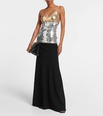 Top mit Pailletten | Victoria Beckham