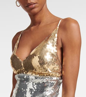 Top mit Pailletten | Victoria Beckham