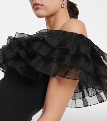 Robe longue à encolure bardot | Giambattista Valli