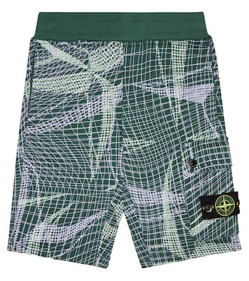 Bedruckte Shorts aus Baumwoll-Jersey | Stone Island Junior