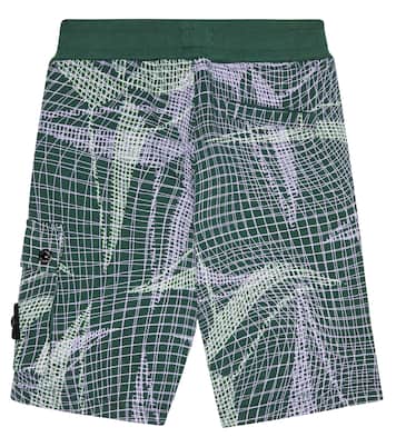 Bedruckte Shorts aus Baumwoll-Jersey | Stone Island Junior