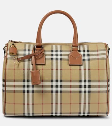 Burberry Check Medium canvas tote bag | Burberry