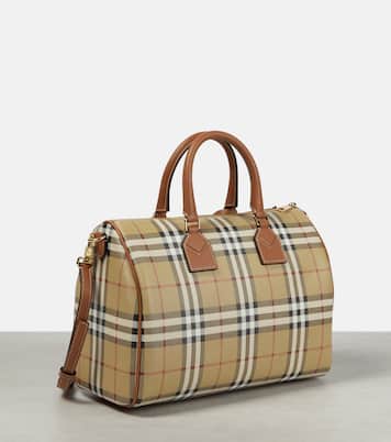 Burberry Check Medium canvas tote bag | Burberry