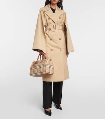 Burberry Check Medium canvas tote bag | Burberry