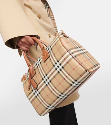 Burberry Check Medium canvas tote bag | Burberry