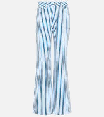 Magny striped high-rise straight jeans | Ganni
