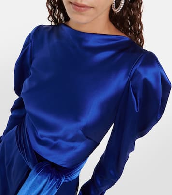 Robe longue en soie | Monique Lhuillier