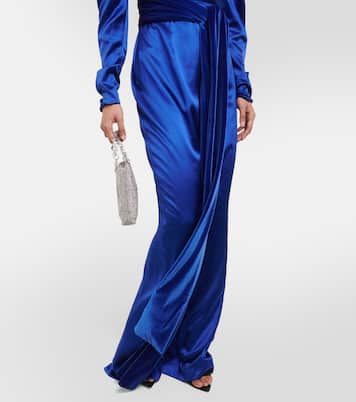 Robe longue en soie | Monique Lhuillier