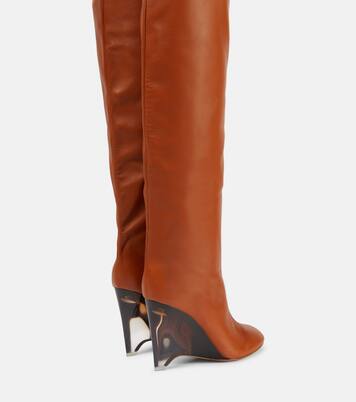 Leather knee-high boots | Alaïa