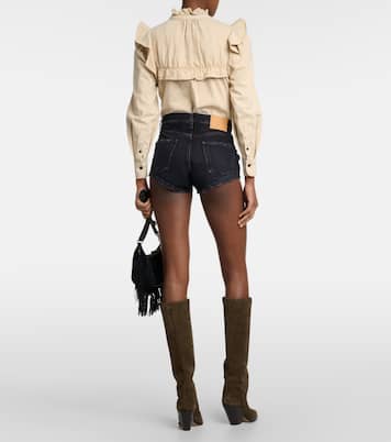 Embroidered denim shorts | Alanui