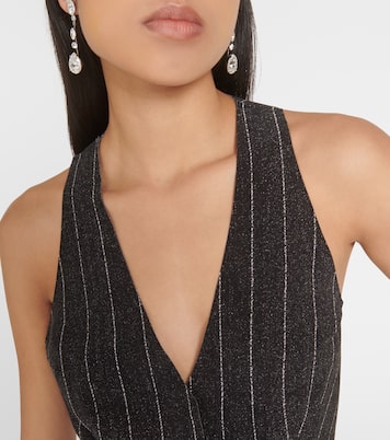 Chalk stripe racerback vest | Norma Kamali