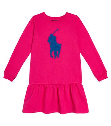 Logo embroidered cotton-blend dress | Polo Ralph Lauren Kids