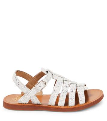 Sandalen Plagette Strap mit Glitter | Pom d'Api