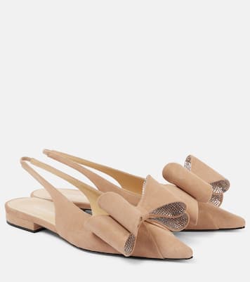 Le Cadeau suede slingback flats | Mach & Mach