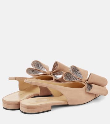 Le Cadeau suede slingback flats | Mach & Mach