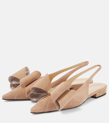 Le Cadeau suede slingback flats | Mach & Mach
