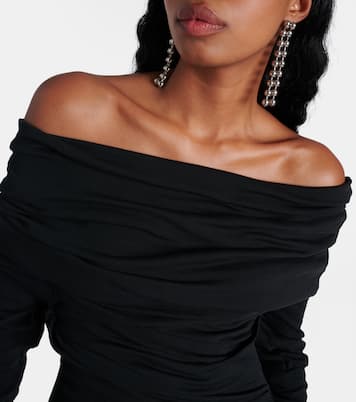 Bound off-shoulder draped gown | Entire Studios