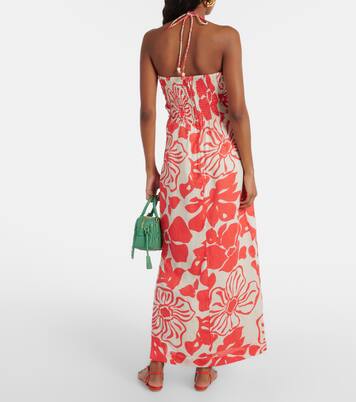 Robe longue Tortugas en lin à fleurs | Faithfull