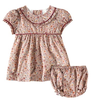 Bébé – Set robe et culotte bloomer Casilda en coton | La Coqueta
