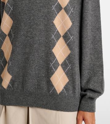 Pull Argyle en cachemire | Miu Miu